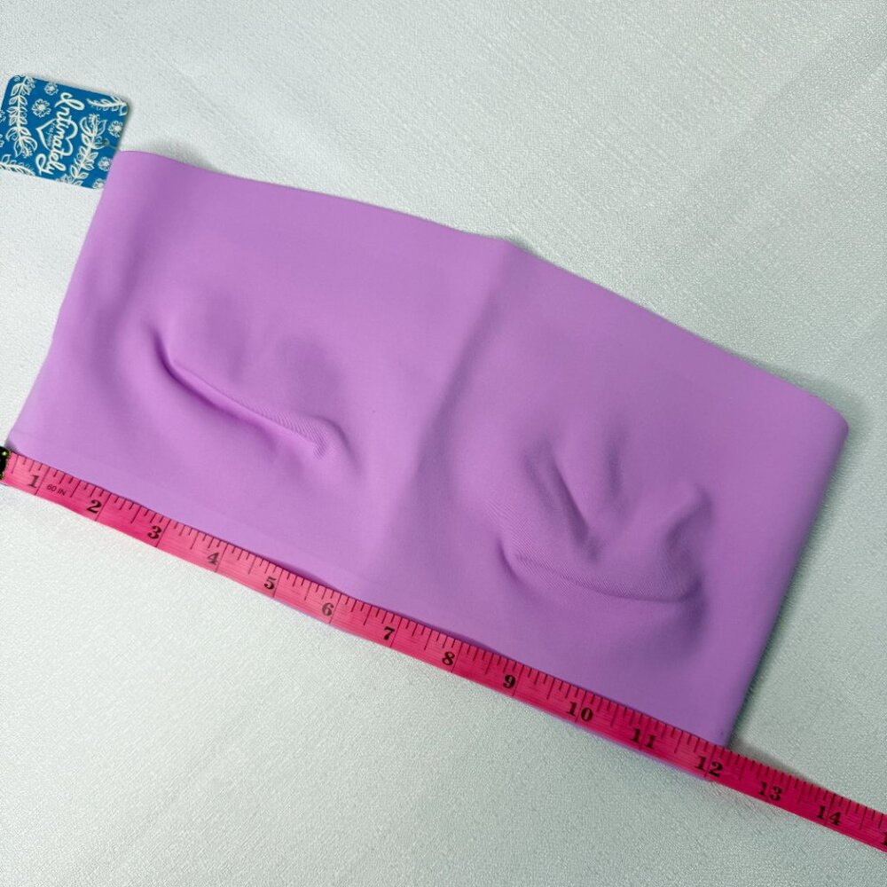 Free People Nina Bandeau Electric Orchid Scuba Strapless Bra Small NEW - Picture 5 of 9